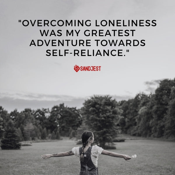 Young girl standing in an open field, signifying quotes about overcoming loneliness.