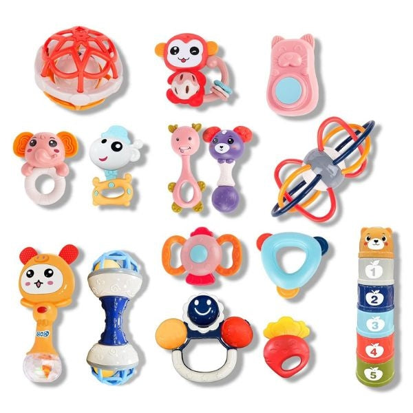 Soothe teething troubles with the Rattle and Teether Combo - a thoughtful Christmas gift.