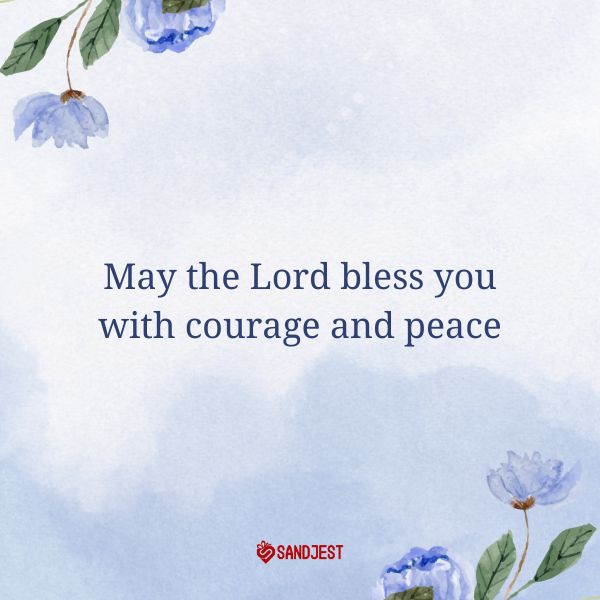 Comforting words with religious sentiments offering condolences and peace
