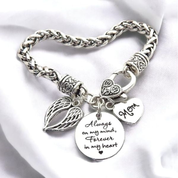 Remembrance Jewelry Memorial Bracelet provides a touching tribute in memory of mom gifts, a symbol of love and cherished memories.