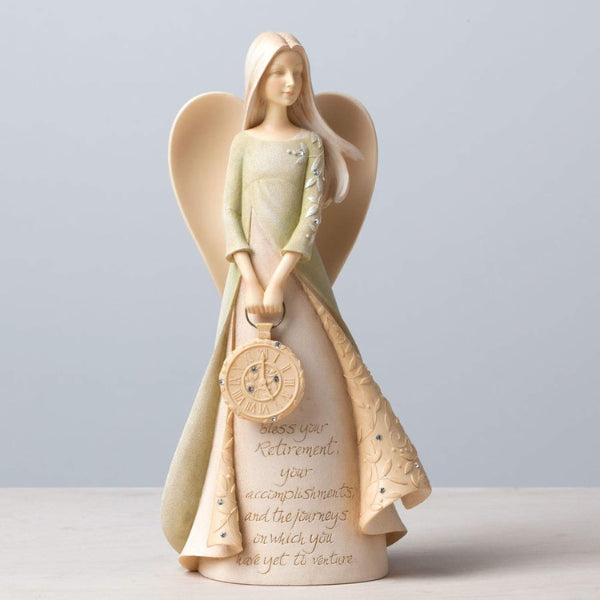 Retirement Angel Stone Resin Figurine, a spiritual and inspiring retirement gift for mothers.