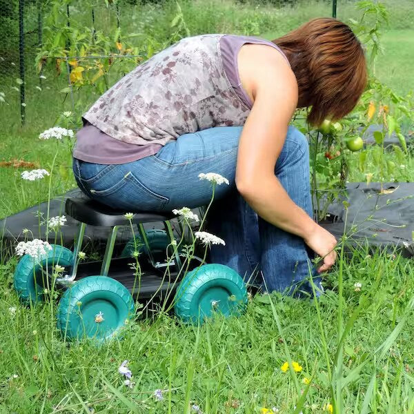 Discover the perfect gardening gift for mom - our innovative Rolling Garden Seat.