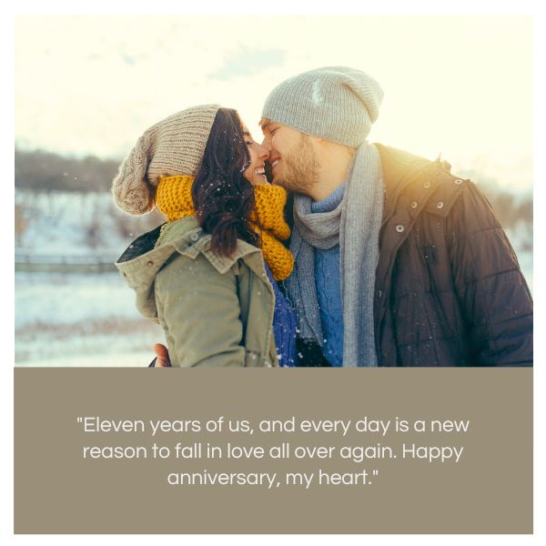Couple sharing a romantic embrace, illustrating romantic 11 year anniversary quotes.