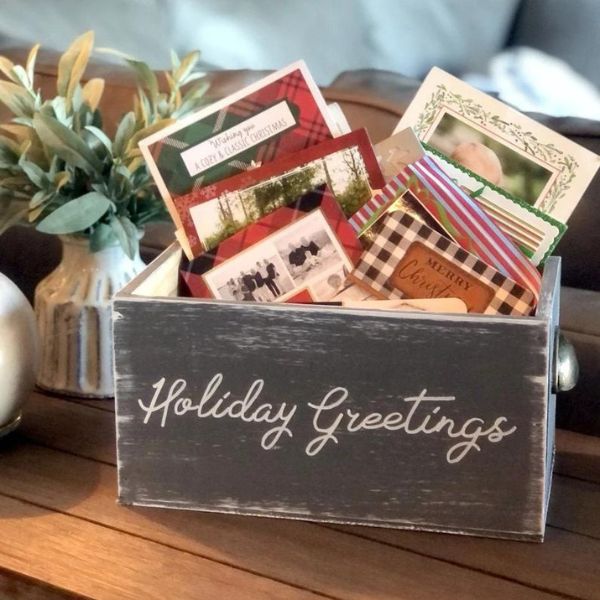 Capture the magic of the season with our Rustic Style Christmas Card Display, bringing warmth and joy to your National Greeting Card Day festivities.