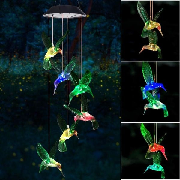 SIX FOXES Hummingbird Wind Chimes, a melodious and artistic valentines gift for mom.