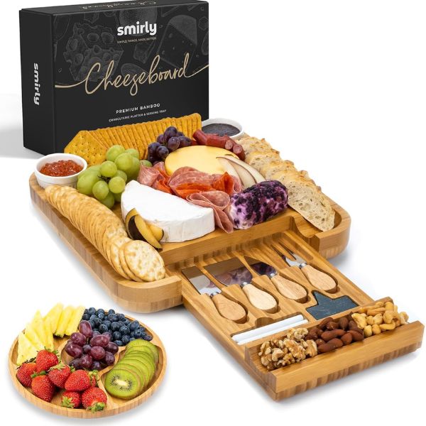 SMIRLY Charcuterie Boards Gift Set, a tasteful gift for a 40th wedding anniversary.