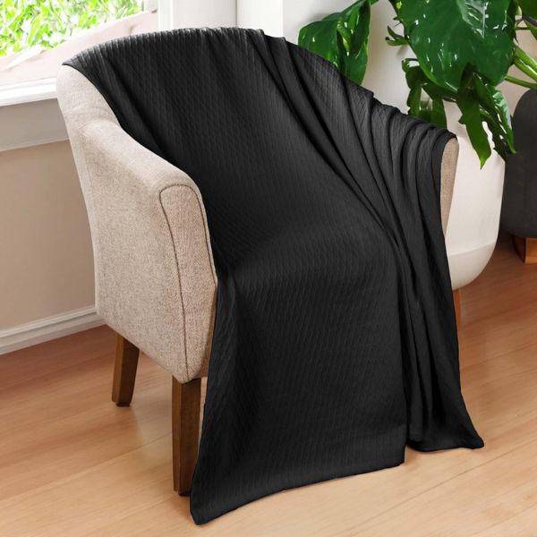 SUPERIOR Diamond Weave Blanket, an elegant and classic 2 year anniversary gift choice.