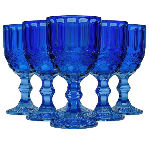 Sapphire Blue Wine Glasses, adding a touch of elegance to your 45th anniversary celebration.