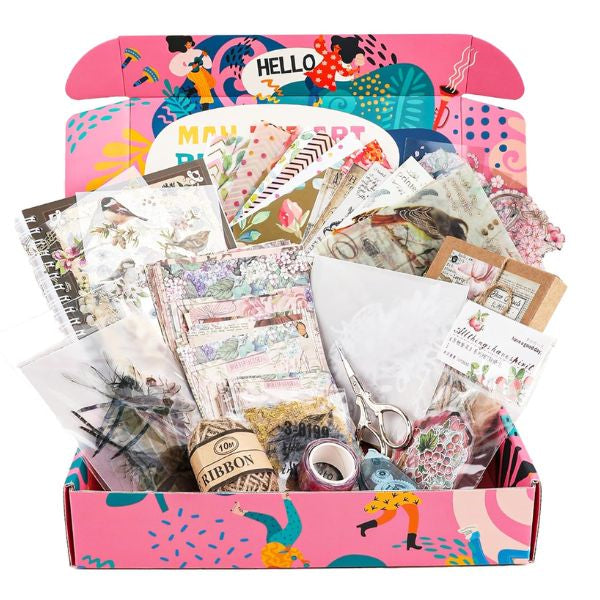 Capture memories with this scrapbooking enthusiast basket, an ideal Mother's Day gift for craft lovers.