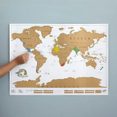 Scratch Off Map, an adventurous gift for a daughter's travel aspirations.