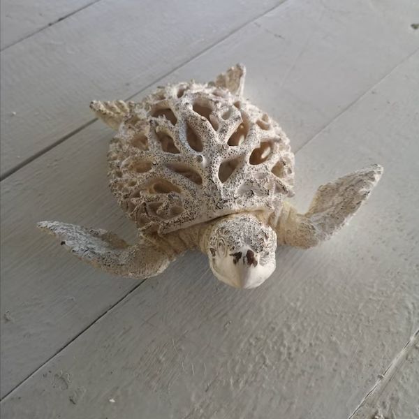 Sea Coral Turtle Figure, a detailed and textured sculpture for turtle gifts assortments