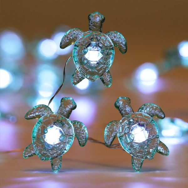 Sea Turtle Decorative String Lights add a charming glimmer to any turtle gifts collection.