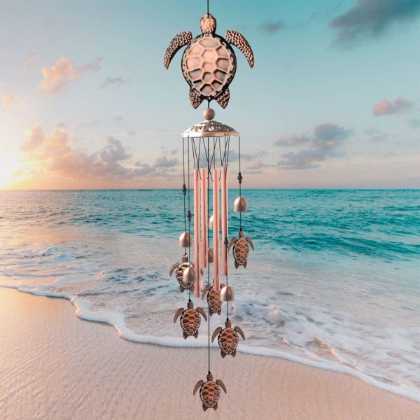 Sea Turtle Wind Chime Set, a melodic and decorative highlight for turtle gifts.