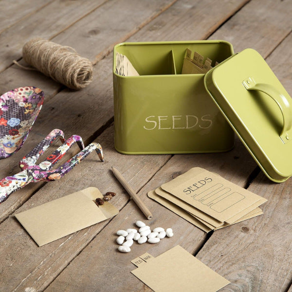 Seed Storage Tin - Perfect Gardening Gift for Mom: Keep her favorite seeds organized and accessible with our stylish seed storage tin.