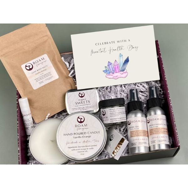 A luxurious and thoughtful Self Care Gift Box, a Mother's Day gift that encourages moms to prioritize their well-being.