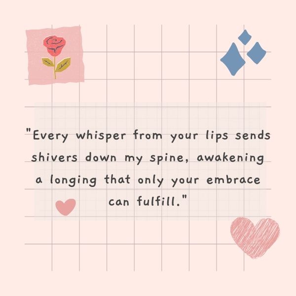 Love quote expressing longing on a nostalgic grid background with floral and geometric accents.