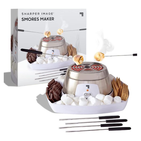 Elevate family gatherings with the perfect treat, the Sharper Image Electric Tabletop S'mores Maker.