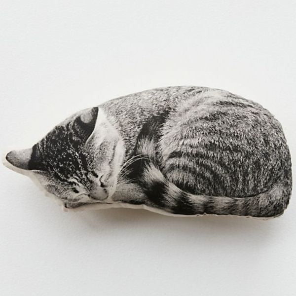 Silkscreen Sleeping Cat Pillow christmas gift for cat mom
