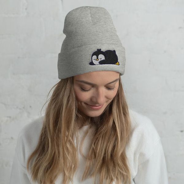 Sleepy Penguin Beanie keeps you warm with a touch of penguin cuteness.