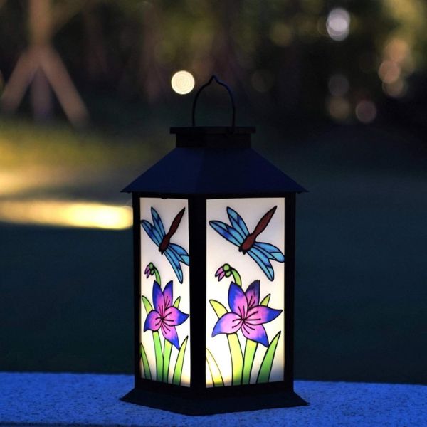 Solar Hummingbird Lantern illuminates your garden with enchanting light.