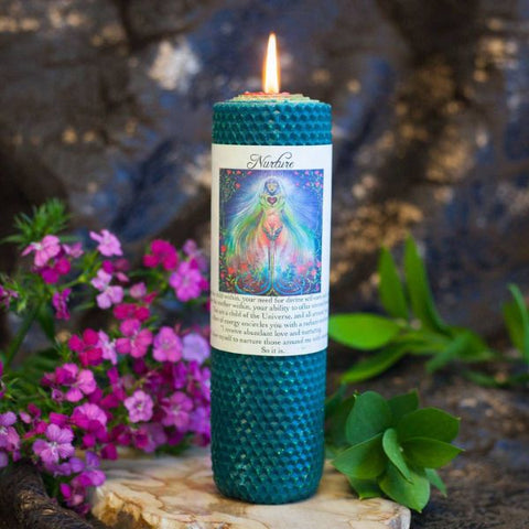 An artfully arranged Spiritual Guidance Candle Set, a meaningful Church Gift for Father's Day, illuminating the path of spirituality with its calming glow