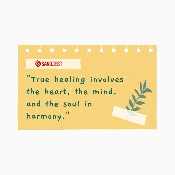 Yellow-themed note capturing a quote on spiritual healing, perfect for a spirituality quote article.