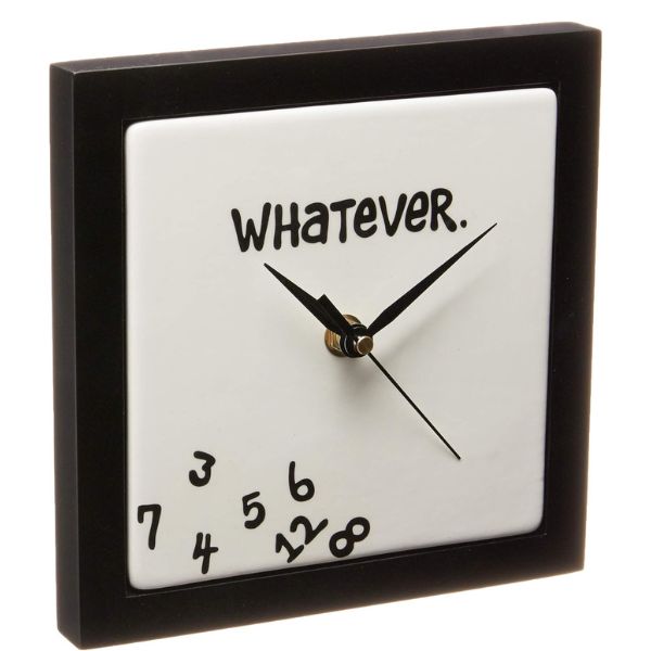 Humorous 'Whatever' Clock, a lighthearted nurse retirement gift