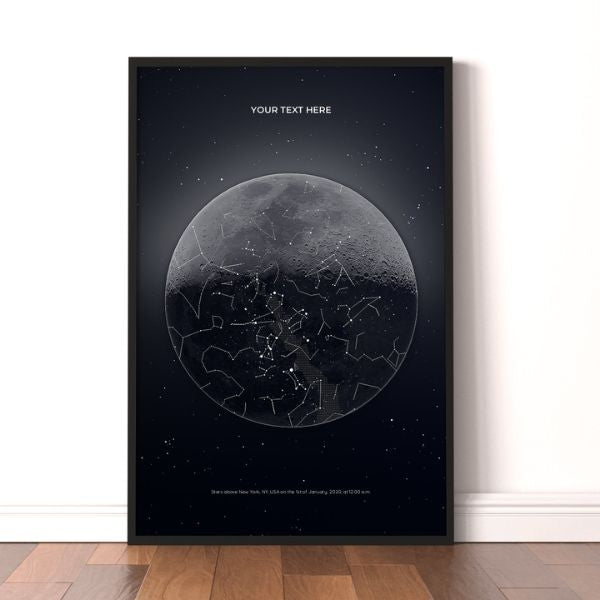 Capture the night sky on your dad's birth date with a Star Map, a personalized 60th birthday gift.