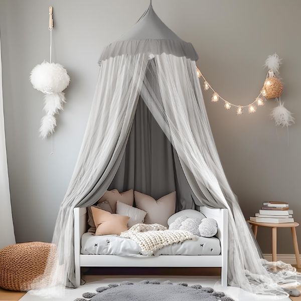 Transform any bedroom into a haven of romance with the Starlit Canopy Bed Drapes, a must-have among the 52 captivating Valentine's Day gifts for her.