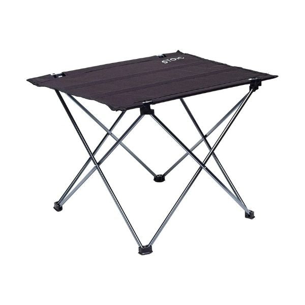 Stoic's outdoor table creates a level prep surface for cooking at the campsite.