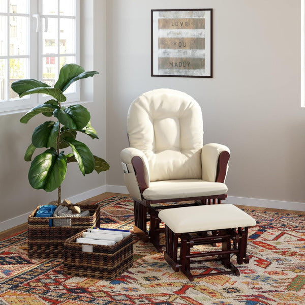 Storkcraft Hoop Glider and Ottoman, comfortable home furniture, perfect for mom's retirement.