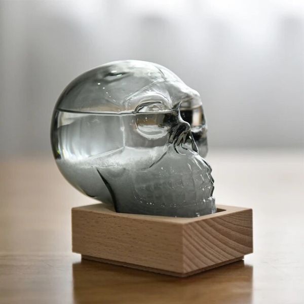 A sophisticated Storm Skull Weather Predictor, an ideal gift for grown sons who appreciate both functionality and unique decor