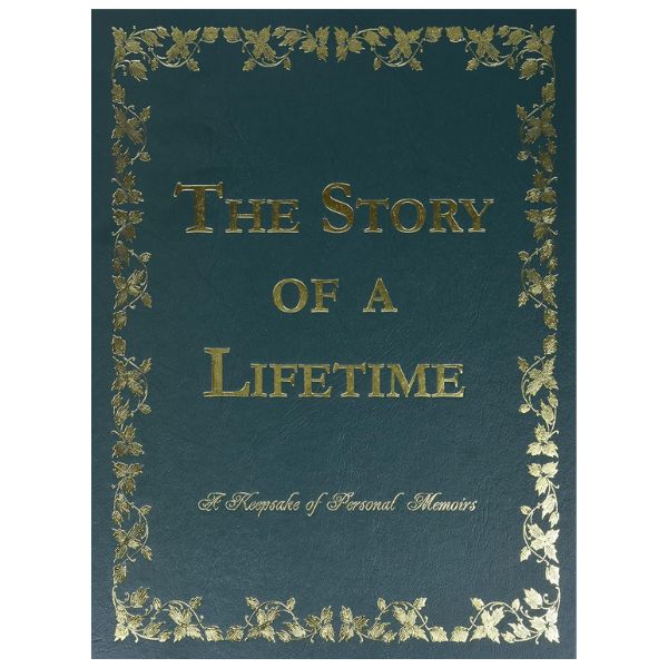 Personalized 'Story of a Lifetime' memory book, a sentimental 75th birthday gift idea for dad.