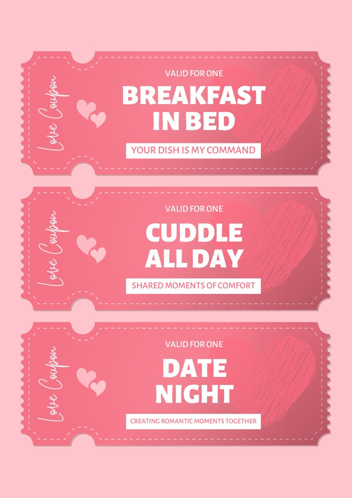 Loving couple exchanging heartfelt coupons from Free Coupon Template for Couples, ideal for romantic gestures