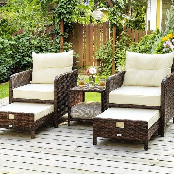 Stylish Outdoor Furniture, a blend of comfort and elegance for mom's outdoor retreat, perfect for relaxation and entertaining.