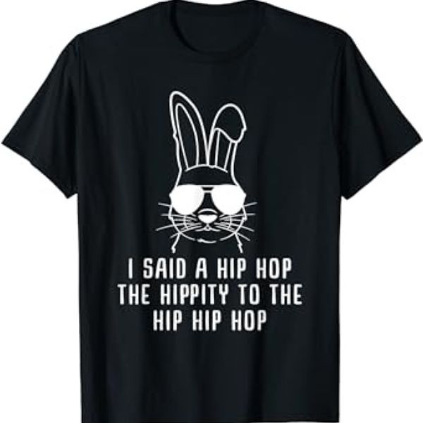 Sunglass Bunny Hip Hop T-Shirt is a trendy and fun Easter gift for men who enjoy unique fashion.