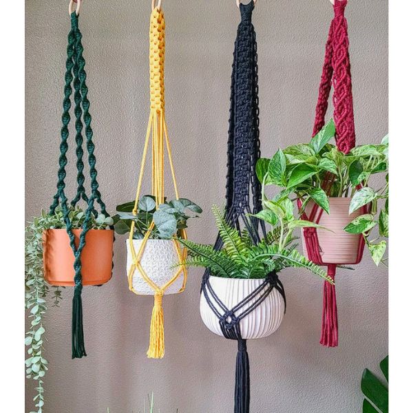 Stylish Sweet Home Alberti Macramé Indoor Pot Hanging, a chic Easter gift for a wife.