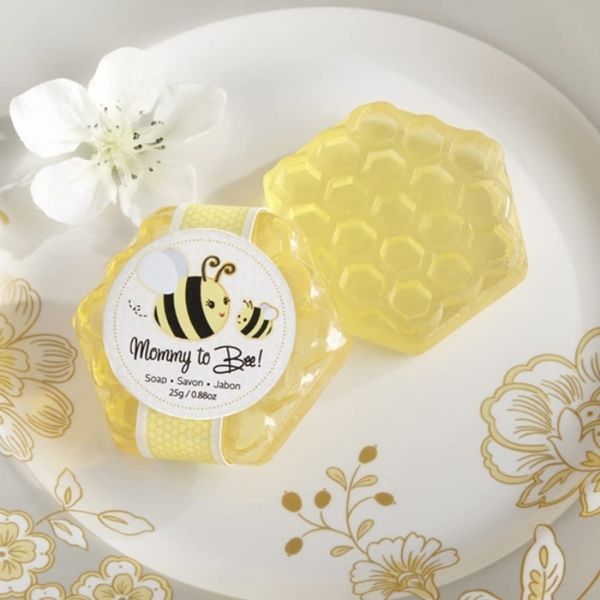 Sweet Honey & Fresh Flower Scented Honeycomb Soap adds natural sweetness to baby shower favors.
