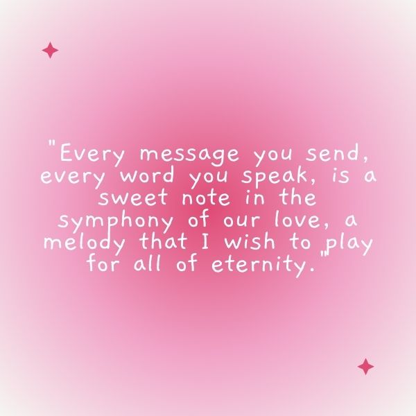 Soft pink gradient background with an endearing love quote for her.
