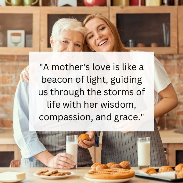 Heartwarming image with a sweet Mother's Day quote.