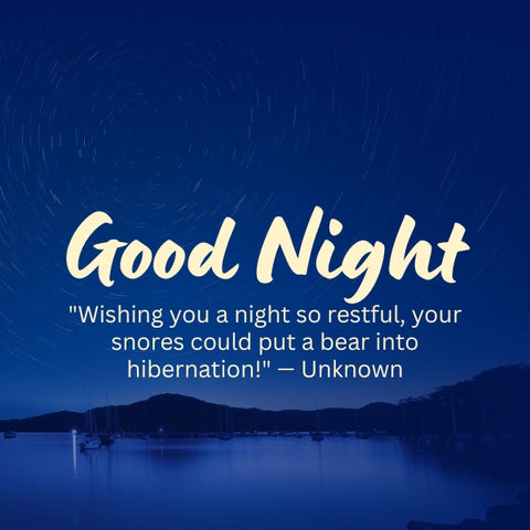 Night sky over water with sweet dreams cute funny good night messages.