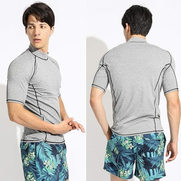 Durable swimming shirts for men, perfect for beach adventures.