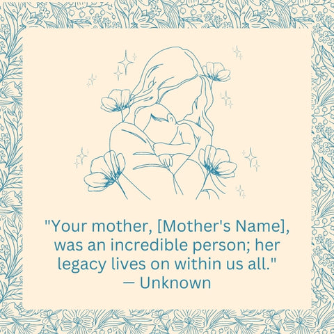 Heartfelt sympathy message for coworker on the loss of mother; floral background image