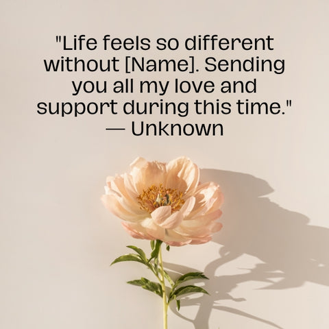 Sympathy message for loss of brother's wife with a single flower background.