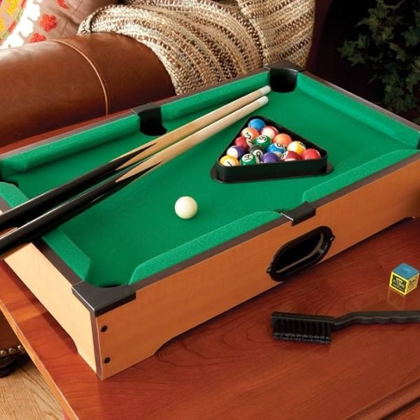A stylish Tabletop Pool Set for boyfriend's dad – a perfect gift for endless fun and bonding moments