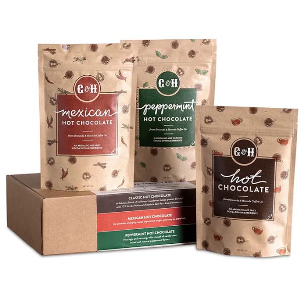 A pack of tasty hot chocolate is a cozy and comforting Christmas gift for couples.