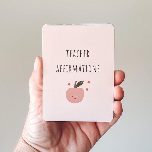 Teacher Affirmation Cards, a set of inspiring messages as a gift for daycare teachers.