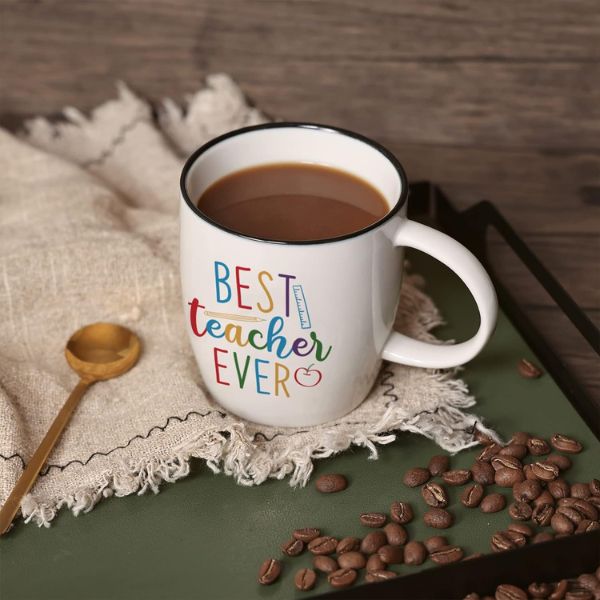 Toast to the "Best Teacher Ever" with a teacher appreciation coffee mug.