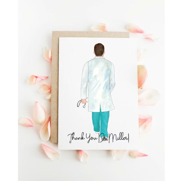 Heartfelt thank you card specifically designed for retiring doctors, expressing appreciation and gratitude
