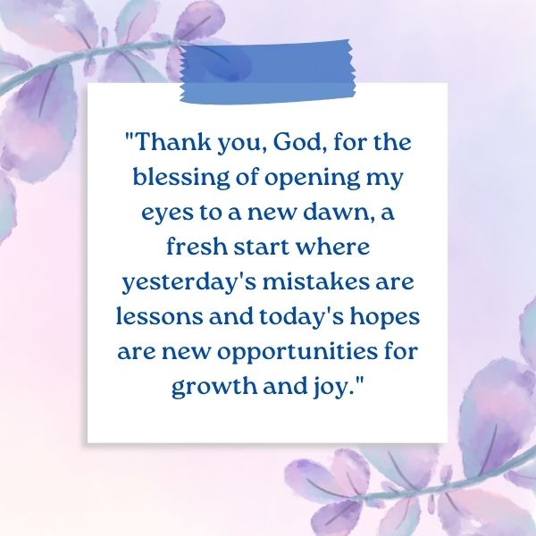 Morning-themed thank you God quotes for another day, celebrating the gift of a new beginning
